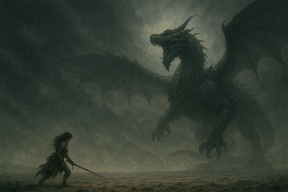 王女と巨獣の対峙